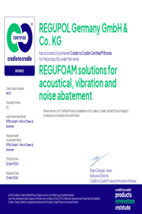 Cradle to Cradle Certified® Bronze for acoustical, vibration and noise abatement