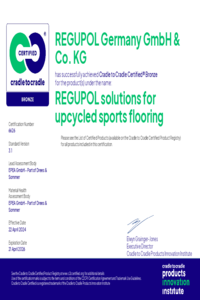 Cradle to Cradle Certified® Bronze for upcycled sports flooring